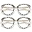Cyxus 2 Pack Blue Light Glasses for Woman, Reduce Eye Strain and Migraine Perfect for Office and Programming Ultra-Light TR9O Frames for All-Day Comfort
