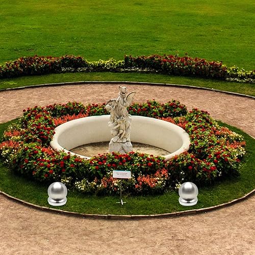 Miniatura 2 de Happyyami Soporte de bola de observación para jardín al aire libre, globos base de metal para jardín, esfera de acero inoxidable, globos de