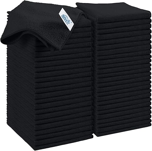 Miniatura 8 de Paño de limpieza de microfibra paquete de 12 trapos de limpieza toallas de limpieza con 4 colores surtidos 115 x 115 pulgadas verdeazulamarillorosa