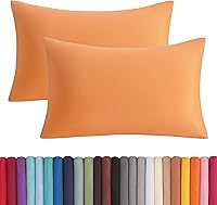 Vista 9 de BEDSUM Juego de 2 fundas de almohada de microfibra estándar suaves, resistentes a las arrugas y de fácil cuidado con cierre de sobre para niños, 20