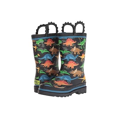 Western Chief Kids Limited Edition Printed Rain Boots (Toddler/Little Kid) Boys Shoes Dino World Black