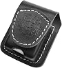 Handmade Fliptop Leather Lighter Pouch Holder Case with Pocket Belt Loop Lion-Black