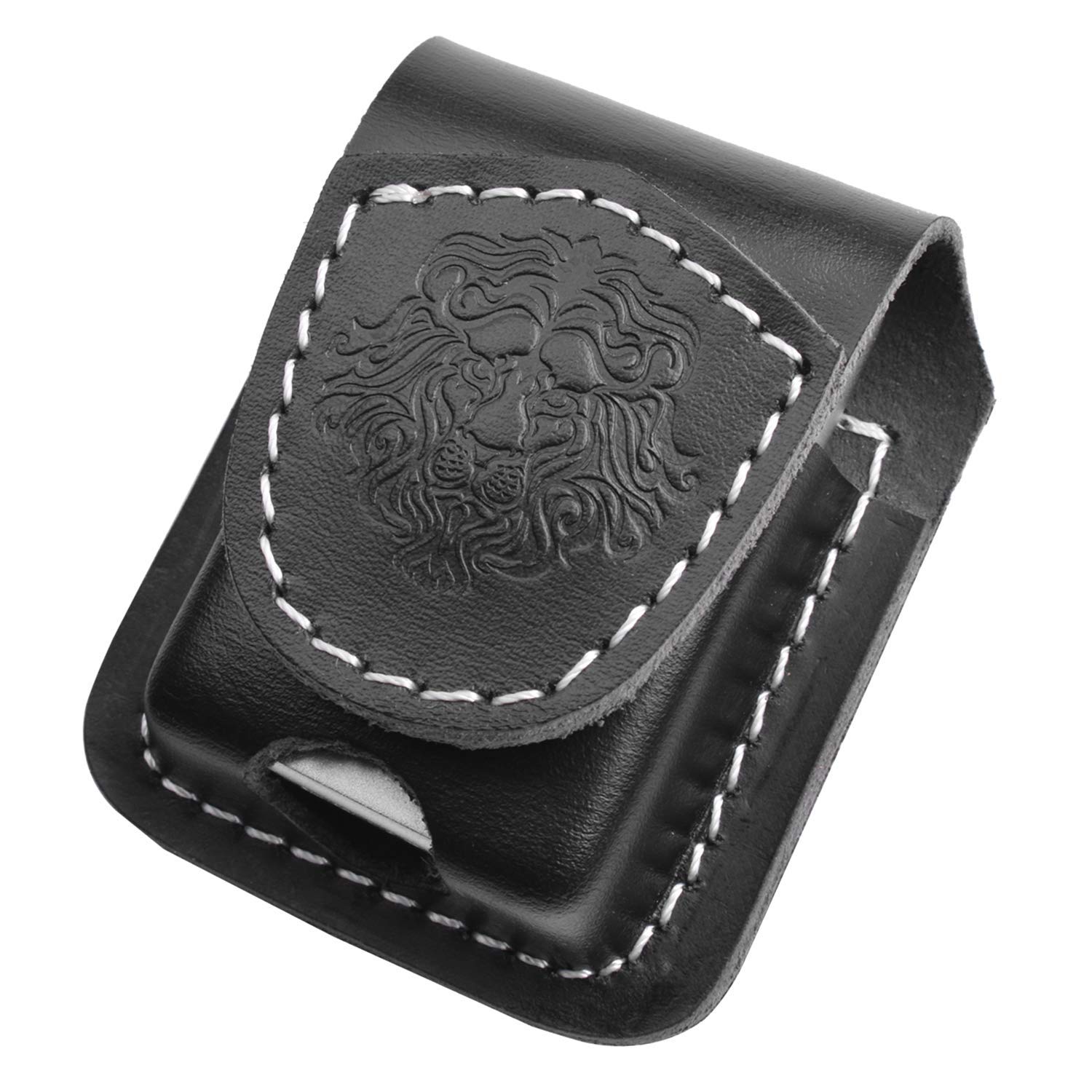 Handmade Fliptop Leather Lighter Pouch Case Holder with Pocket Belt Loop