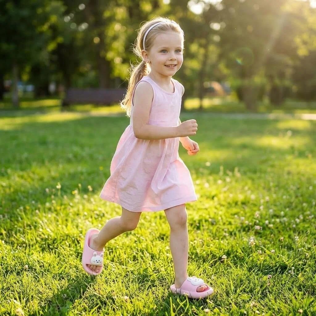 Toddler Little Kids Slides Sandals Unicorn Dinosaur Bunny Beach Pool Shower Slides Anti-Skid Home Bath Slippers Cute Summer Outdoor Shoes for Girls and Boys