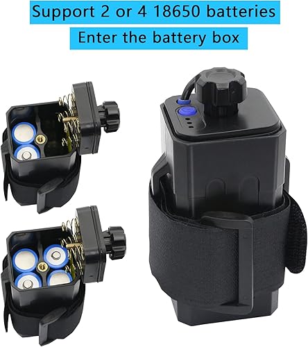 Miniatura 5 de PNGKNYOCN Carcasa de batería de 8,4 V, con puertos CC y USB, carcasa de batería impermeable y segura, adecuada para batería recargable de iones de