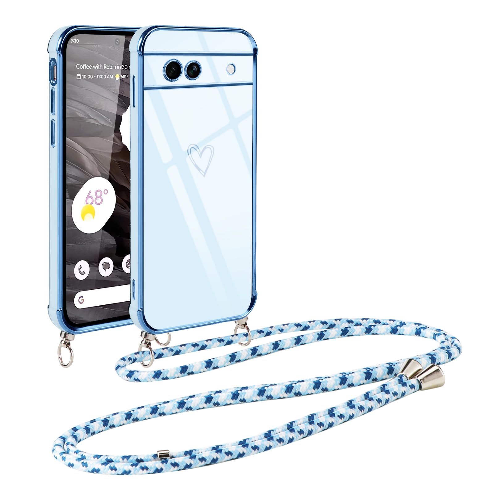 CaseLover Cover Compatibile Con Google Pixel 8 Pro Custodia Carina Motivo Cuore Morbido TPU Silicone Case Con Protezione Fotocamera Antiurto Placcatura Protettiva Cover Per Google Pixel 8 Pro, Viola - Foto 3