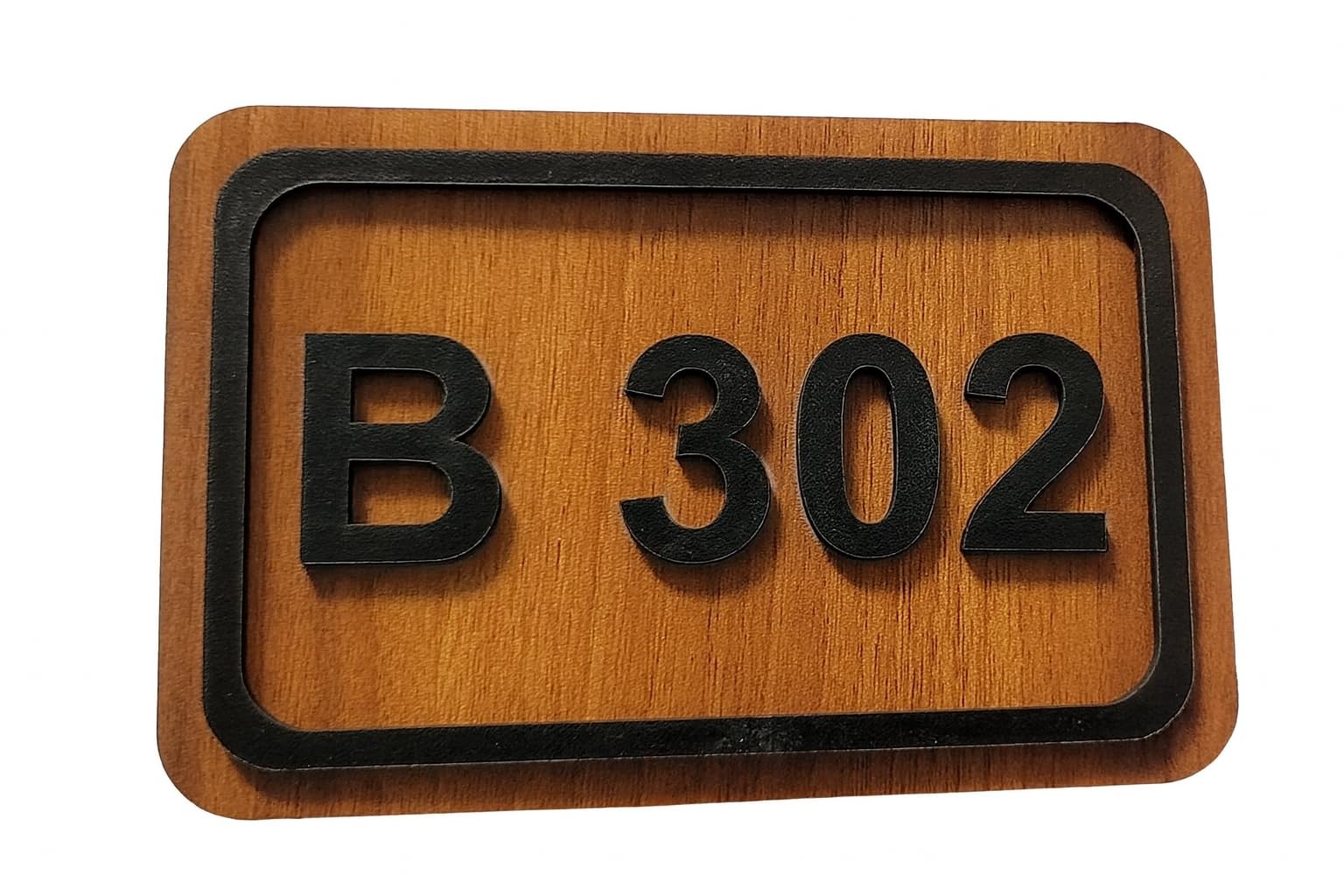 Modern Acrylic Door Number Plate for Home | Wooden Base with Gold Mirror Acrylic | Customized House Number Sign for Flats, Offices & Apartments | Brown & Gold Premium Name Plate (Brown & Gold) — Amazon image 4
