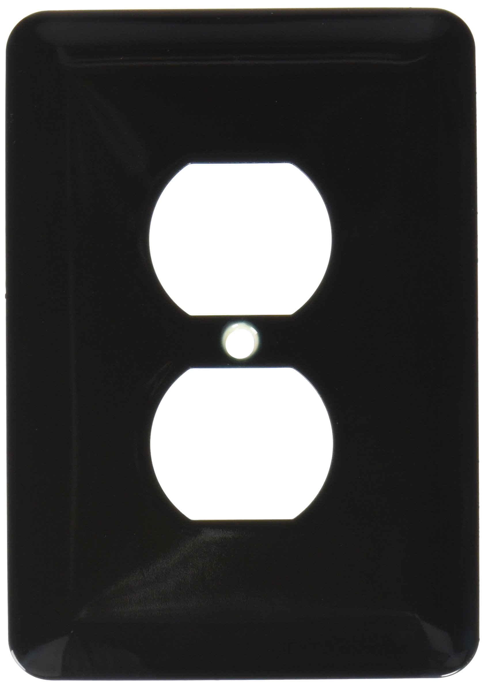 Plaque 2 prises noir foncé uni 3dRose lsp_163464_6 pour de courant