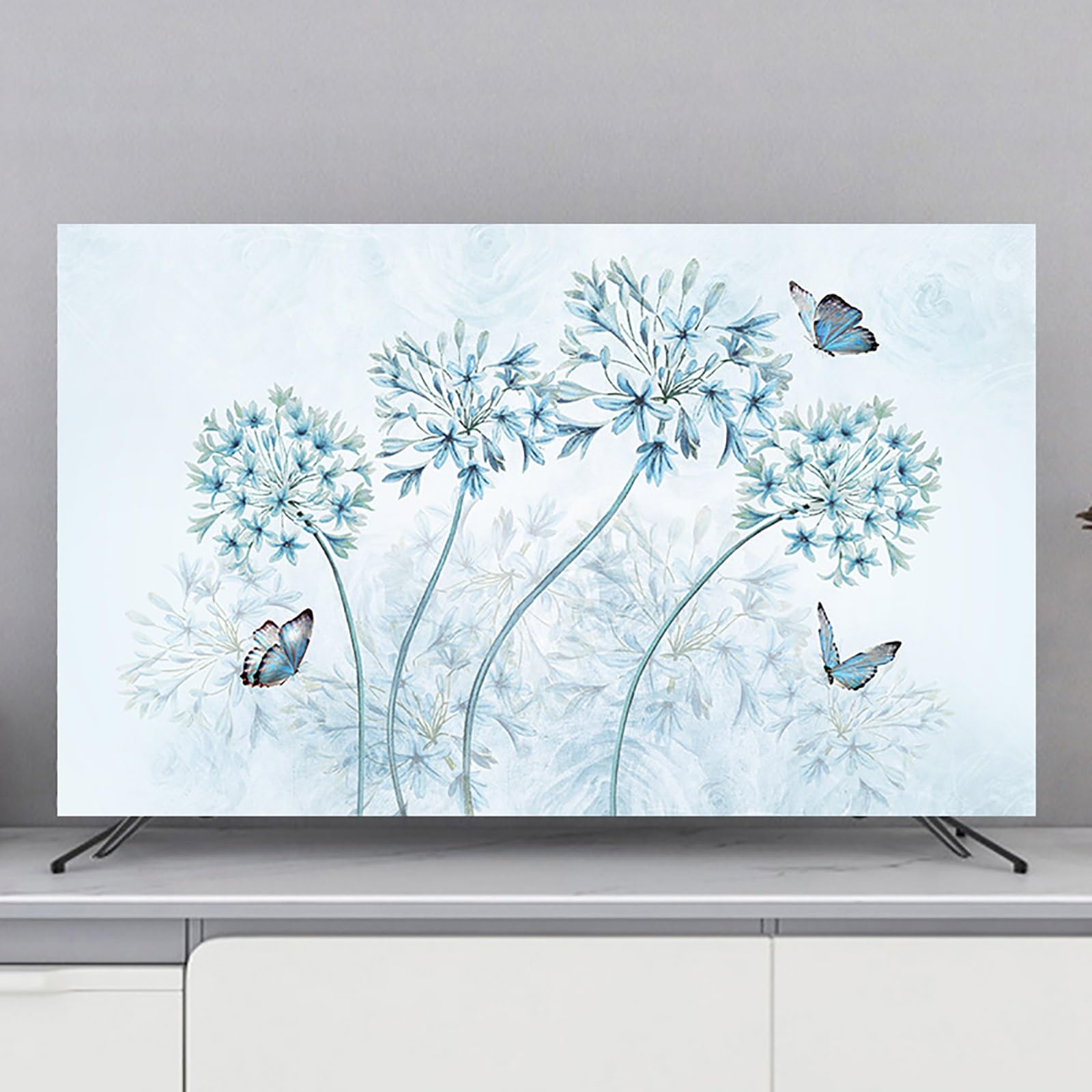 Simple Modern Style Tv Cover, Cloth Modern Art Wall-Mounted Dustproof TV Screen Protector Dust Proof Cover, Liquid Crystal Display Protective Case Dustproof(Color:Color4,Size:40-43inch)