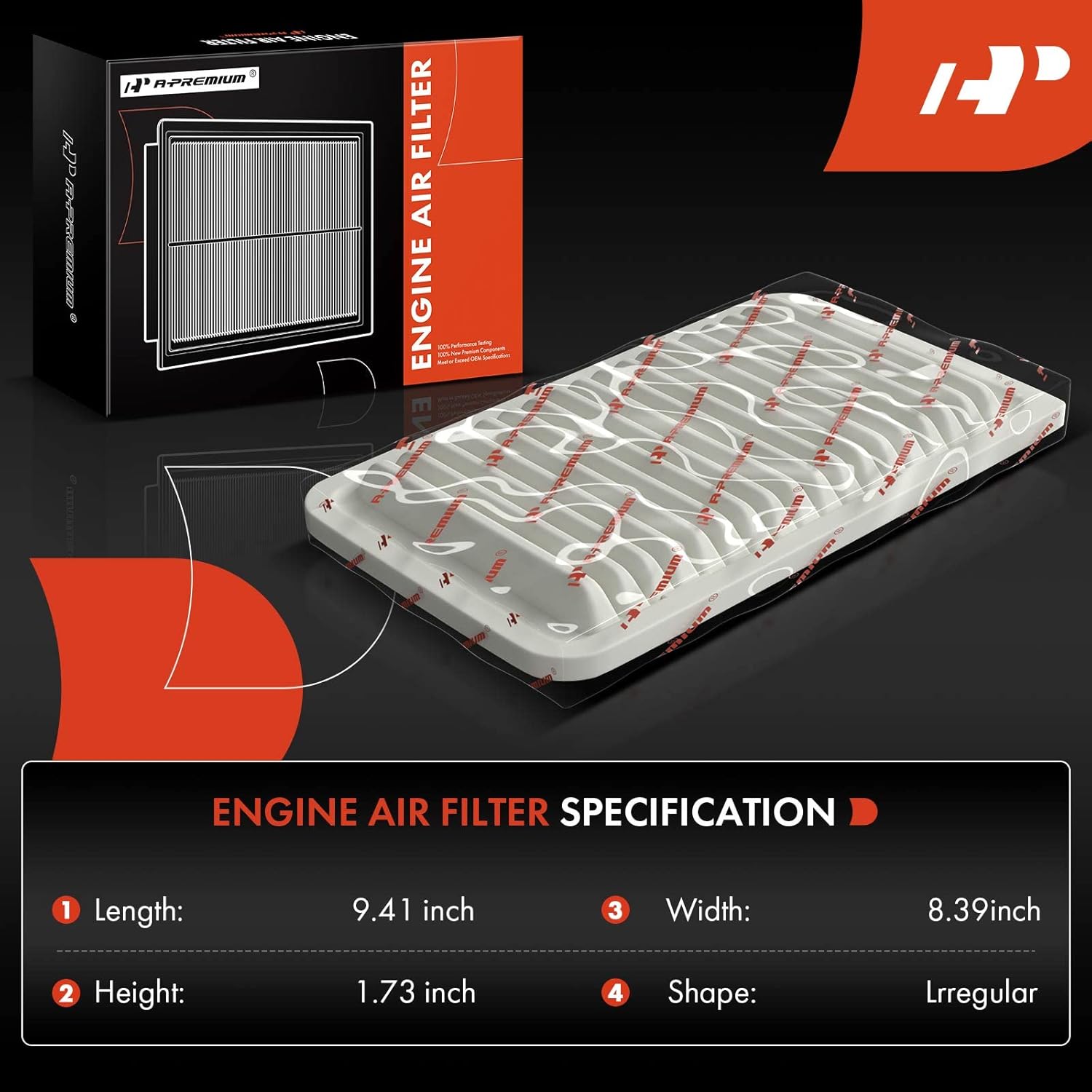 A-Premium 2-PC Engine Air Filter Compatible with Chevrolet Cobalt 2005-2010 & Pontiac G4 2005-2006, G5 2007-2010, Pursuit 2005-2006, 2.2L 2.4L