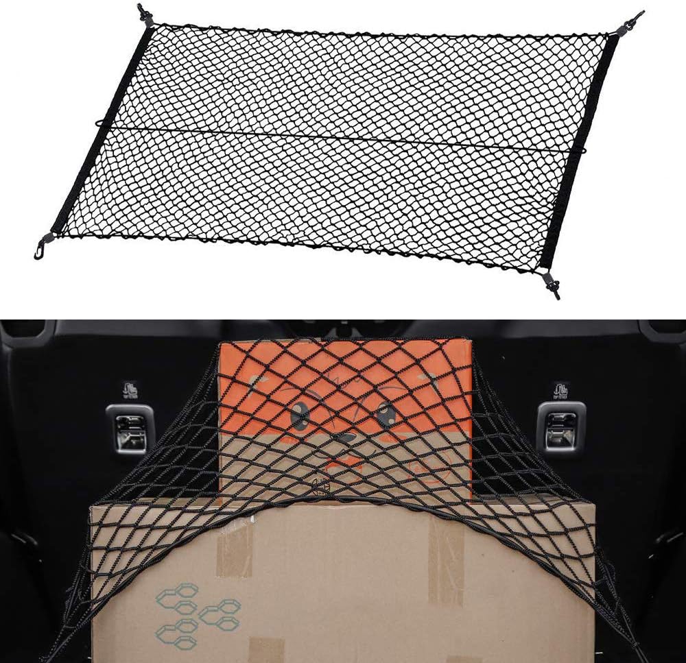 荷物 ネット カーゴネット トランクネット 車用ラゲッジネット 荷崩れ防止 荷物固定 伸縮性 荷物の固定や収納に便利セダン 取付位置自由で ワンボックスなど 高伸縮性 アウトドア用品 簡単設置 旅行 車内泊 多用途 100センチ 70センチ