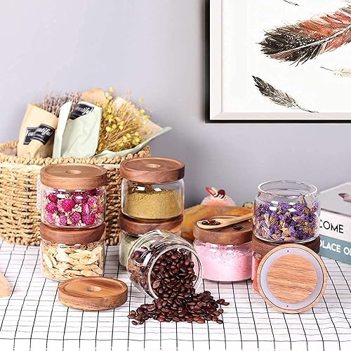 Miniatura 6 de 20 frascos pequeños para especias de 2.5 onzas y 8.5 onzas recipientes de vidrio para especias