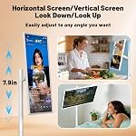 VLH 32″ FHD Portable TV on Wheels, Rolling TV with 38400mAh Battery, Android 15 OS, EDLA-Certified, 8G+128GB, Touch Screen Television with Camera, Wireless Casting, Voice Remote Control
