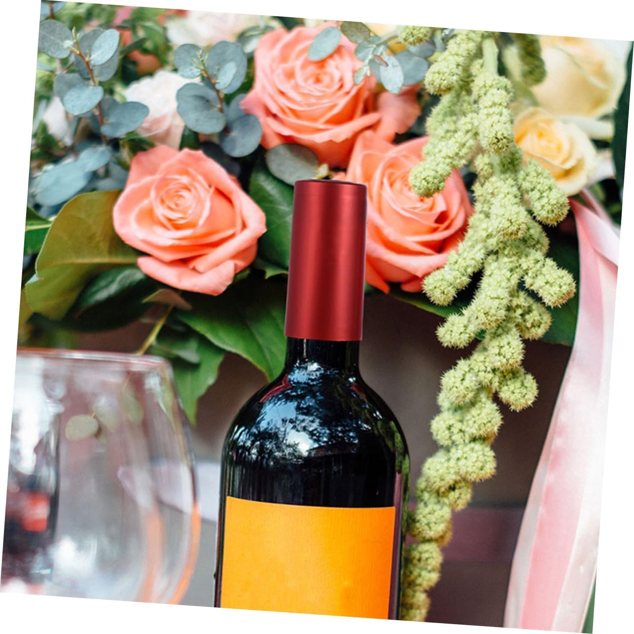 Baluue 600pcs Wine Bottle Heat Shrink Caps Bottle Seal Shrink Wrap for Wine Sealing and Heat Shrinkable Caps for Home Use