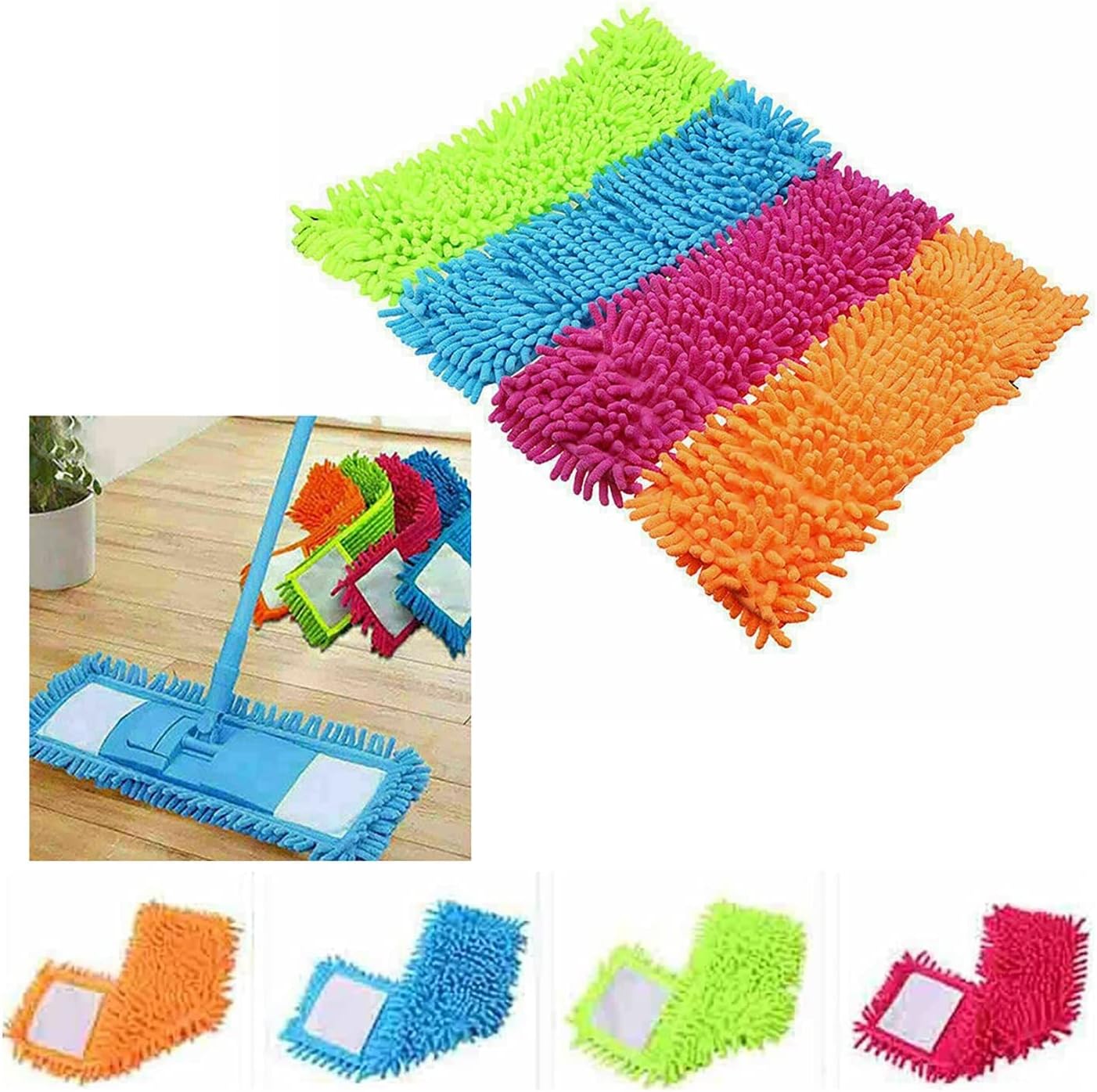 Replacement Microfibre Mop Pad Mop Head, Wet or Dry Mop Refill, Super