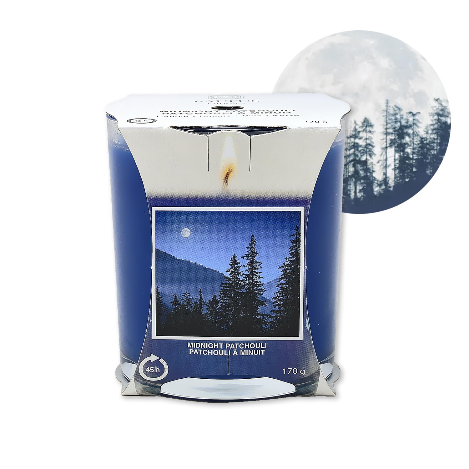Baltus Multicoloured Scented Candle Midnight Patchouli 170G Single Wick 45Hrs Glass Jar Gift Idea