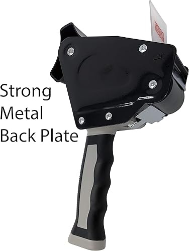 Miniatura 6 de Clipco Pistola dispensadora de cinta con cinta de embalaje incluida y mango de goma (paquete de 3) (negro y gris)