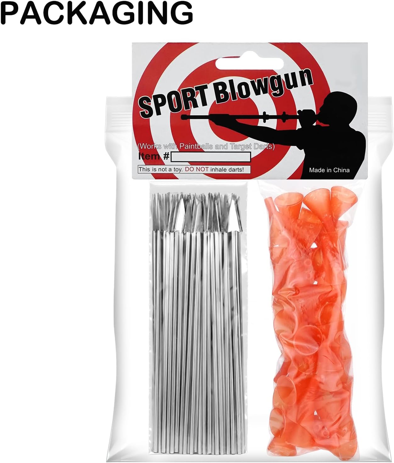 50PCS .625 Caliber Blow Razor Darts for All .625 Big Bore Caliber Blowguns, Razor Darts for Practice, Birds, Rats, and Small Prey