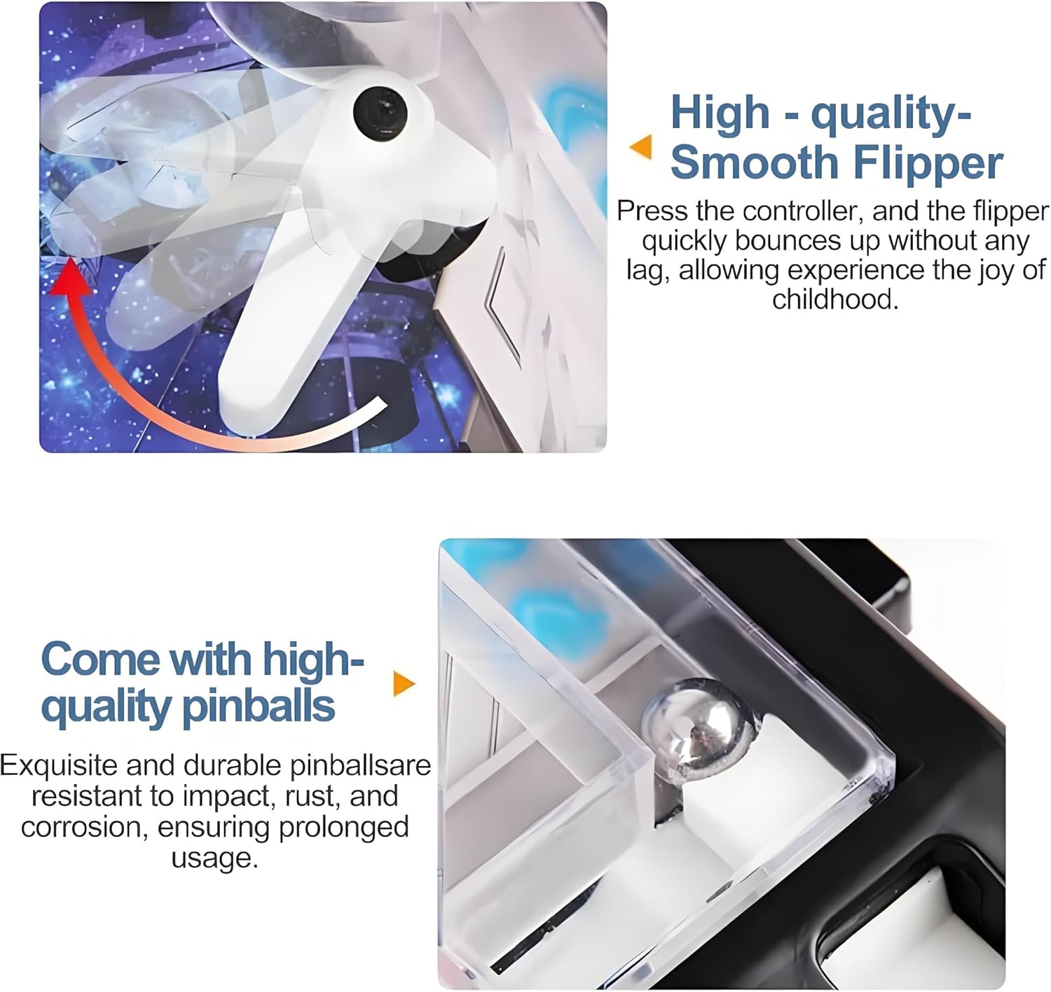 Table Top Pinball Machine, Electronic Arcade Games for Kids, Fun and Interactive Toy, with LED Lights & Sound Effects, Easy-to-Play