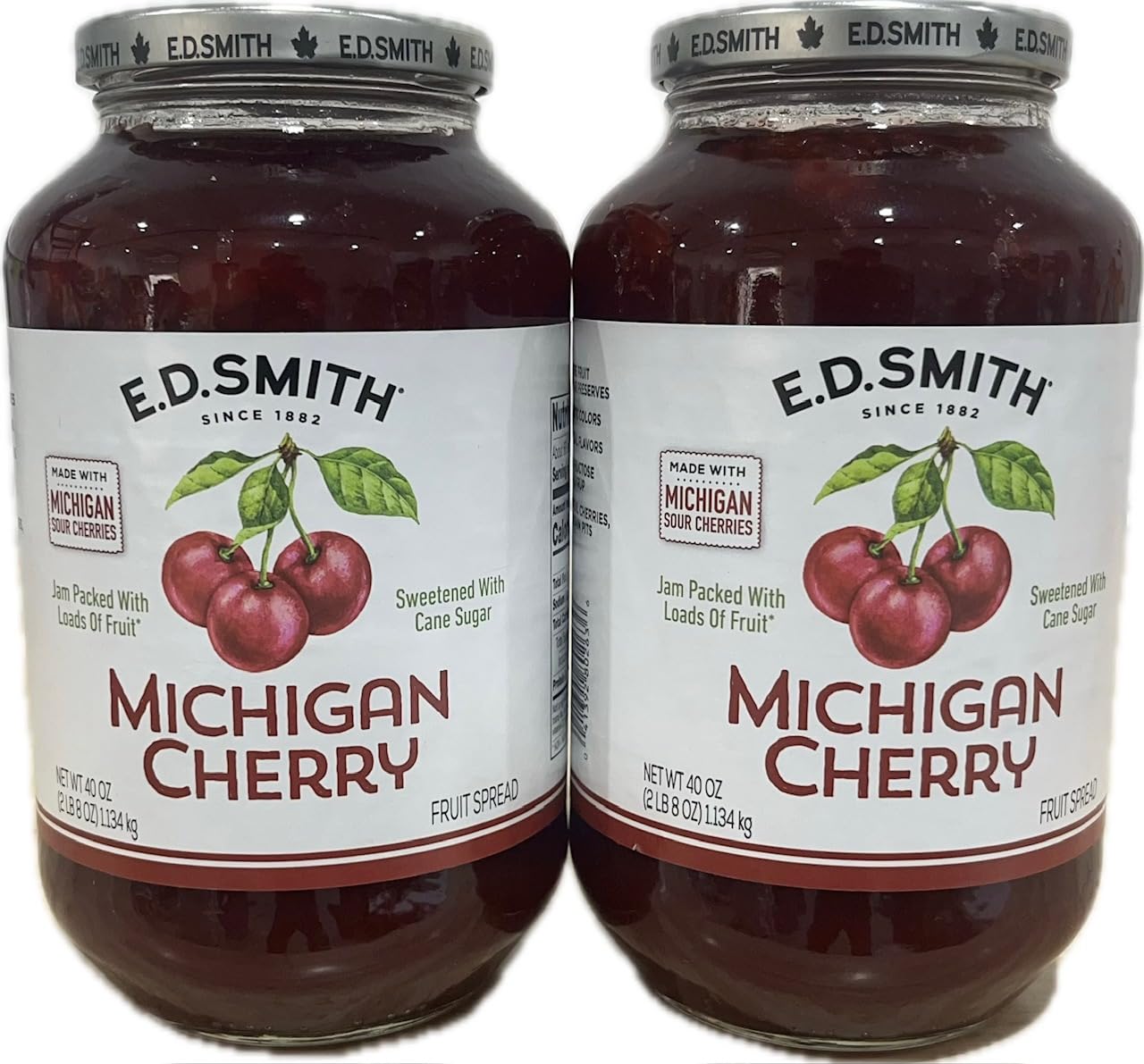 Amazon.com: E. D. Smith Cherry Spread. Two pack 40 Oz Large Jar