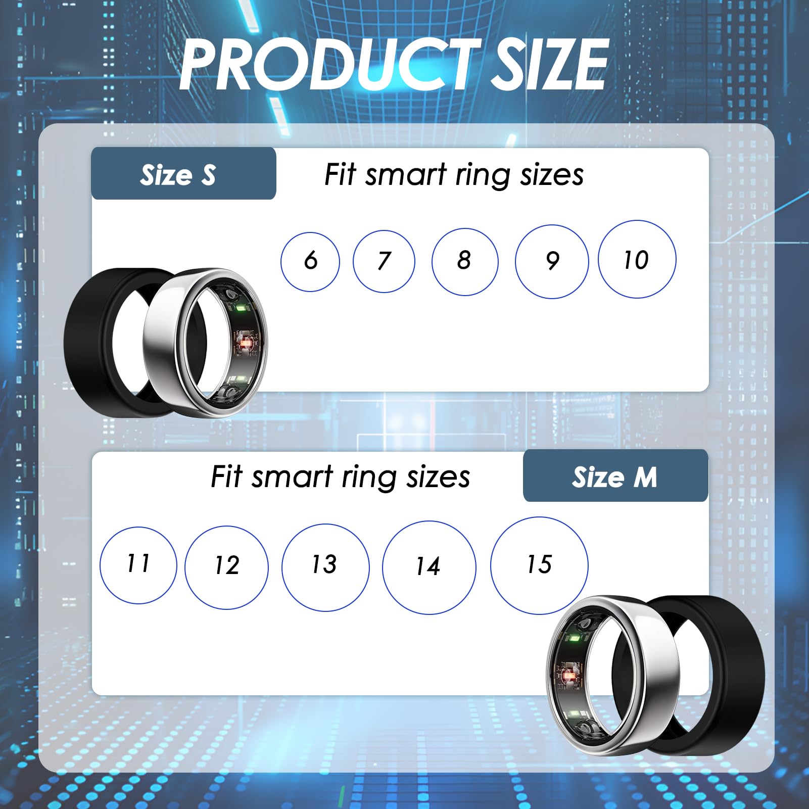4 Coques En Silicone Pour Bagues Connectées – Compatibles Oura Ring Gen 3/4, Galaxy Ring, Ultrahuman Ring Air, RingConn – Anti-chute, Sport, Taille S (6 à 10)