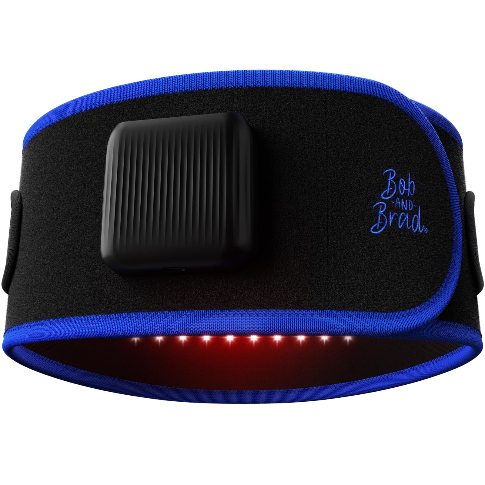 BOB AND BRAD Faja Lumbar Térmica con Luz Roja e Infrarrojos, Calor y Vibración, Cinturón de Masaje Eléctrico Inalámbrico, Batería Recargable, Ideal para Aliviar Molestias de Espalda