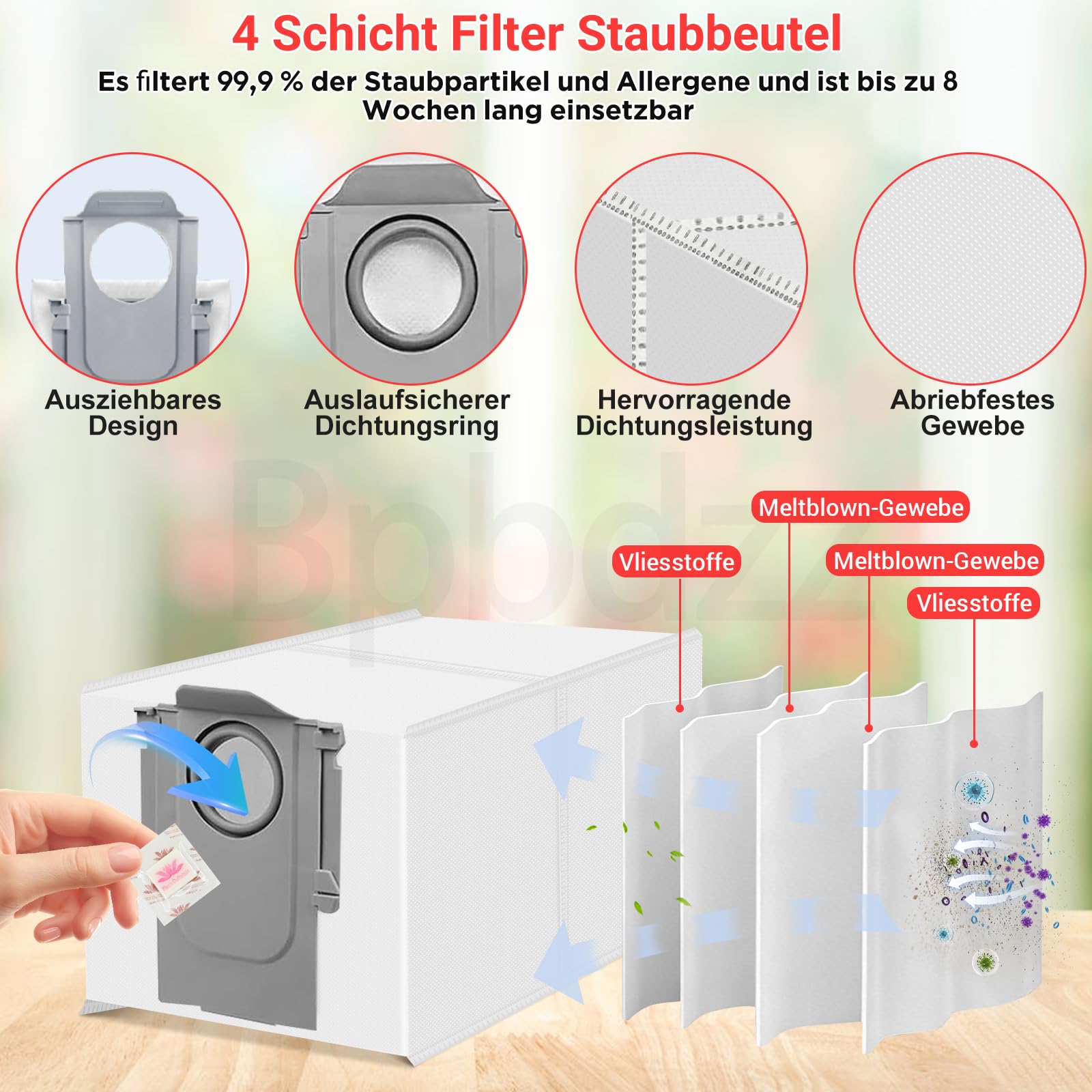 23 accesorios para robot aspirador Roborock Saros Z70, 1 cepillo principal, 4 toallitas, 4 filtros, 4 bolsas para el polvo, 4 cepillos laterales, 4 piedras aromáticas planas, 1 cepillo de