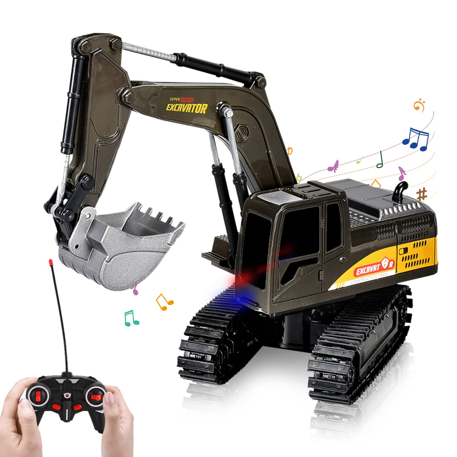 Buy RC Excavator Toys Remote Control Excavator Toy, 6 Channel RC Excavator Construction Vehicles