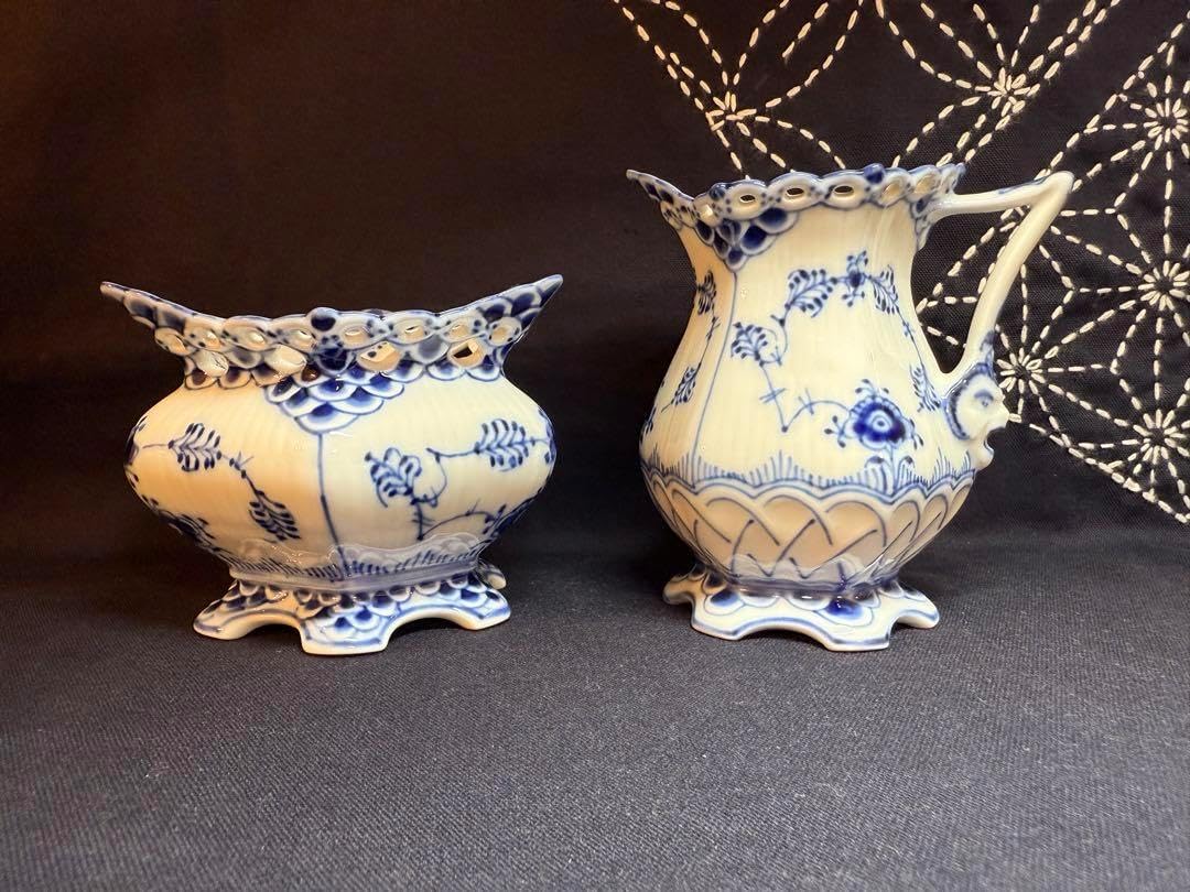 ヴィンテージ ロイヤルコペンハーゲン フルレース シュガーポットと