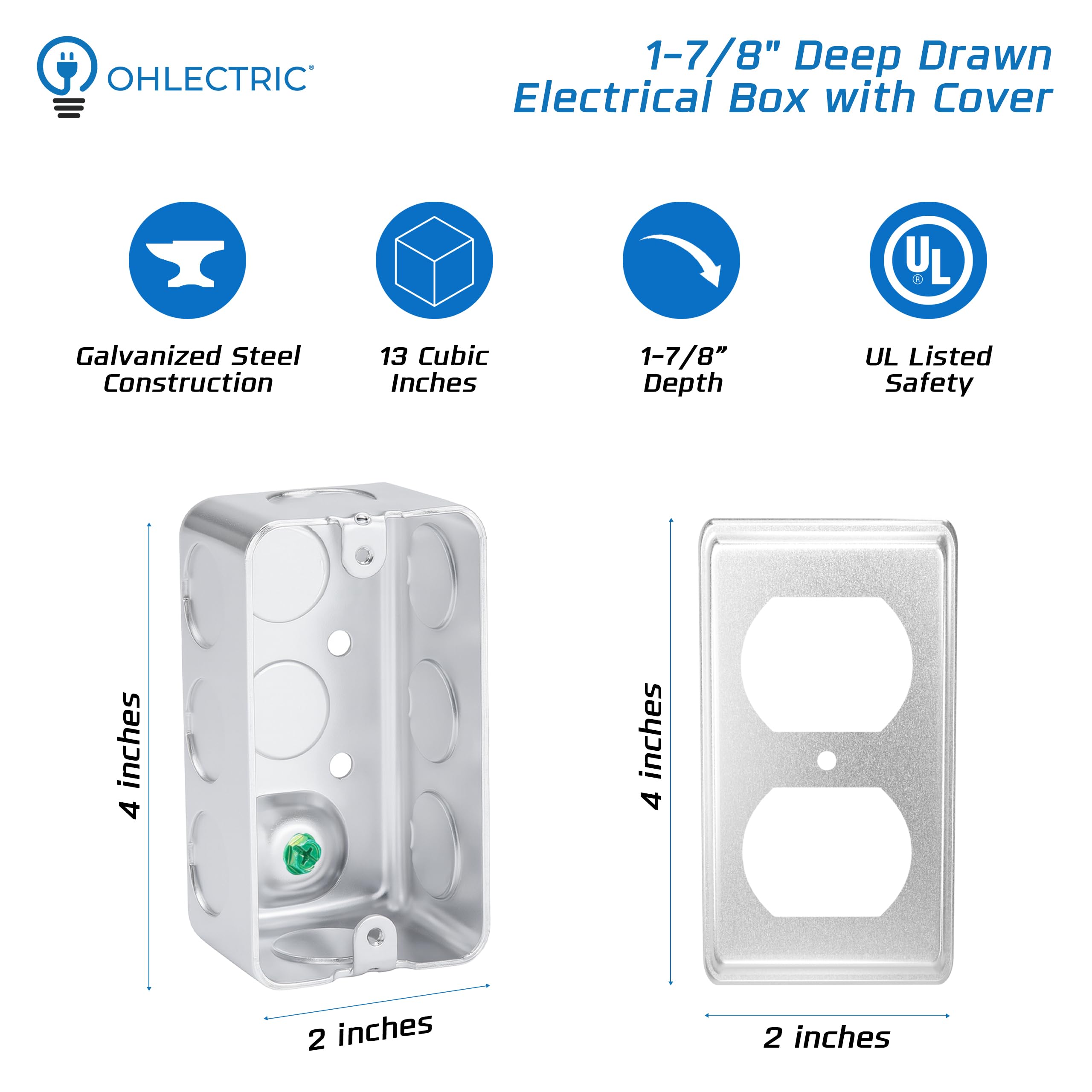 OHLECTRIC Electrical Junction Boxes - 10 Pack -2