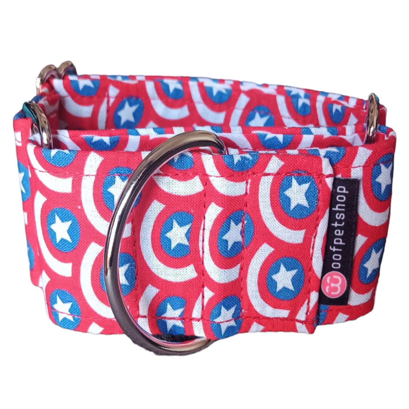Collar Martingale/Correa/Cinturon Seguridad SHIELD AMERICA para Perro Galgo Greyhound - Hecho a Mano en España