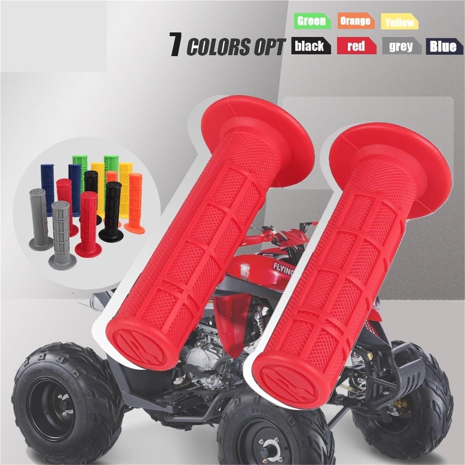 uchwyty kierownicy Uniwersalne uchwyty motocyklowe 7/8" 22mm, trwała gumowa kierownica do quada ATV, lewa i prawa kierownica 22mm