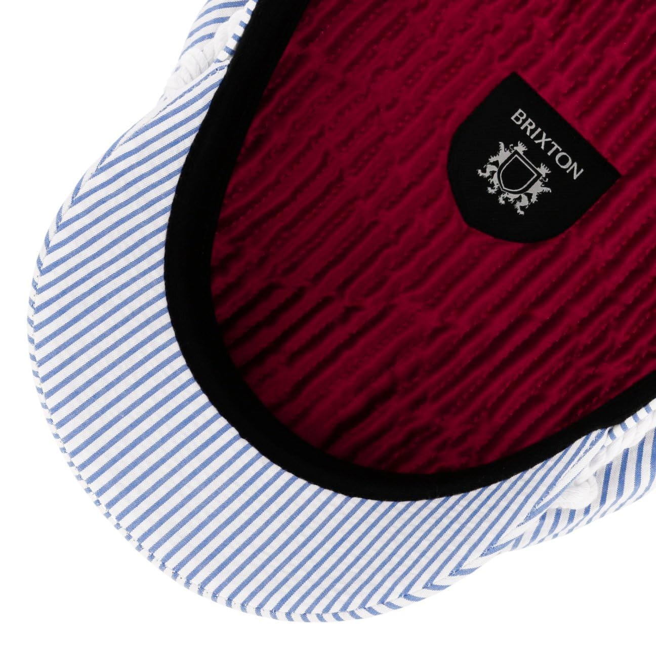 Brixton Twotone Stripes Fiddler Elbsegler Baker-Boy-Mütze Schirmmütze Ballonmütze Kapitänsmütze Damen - mit Schirm, Futter, Futter
