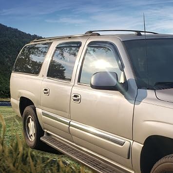 Fit 2001-2006 Chevy Silverado GMC Sierra Crew Cab Slim Style Window Visor