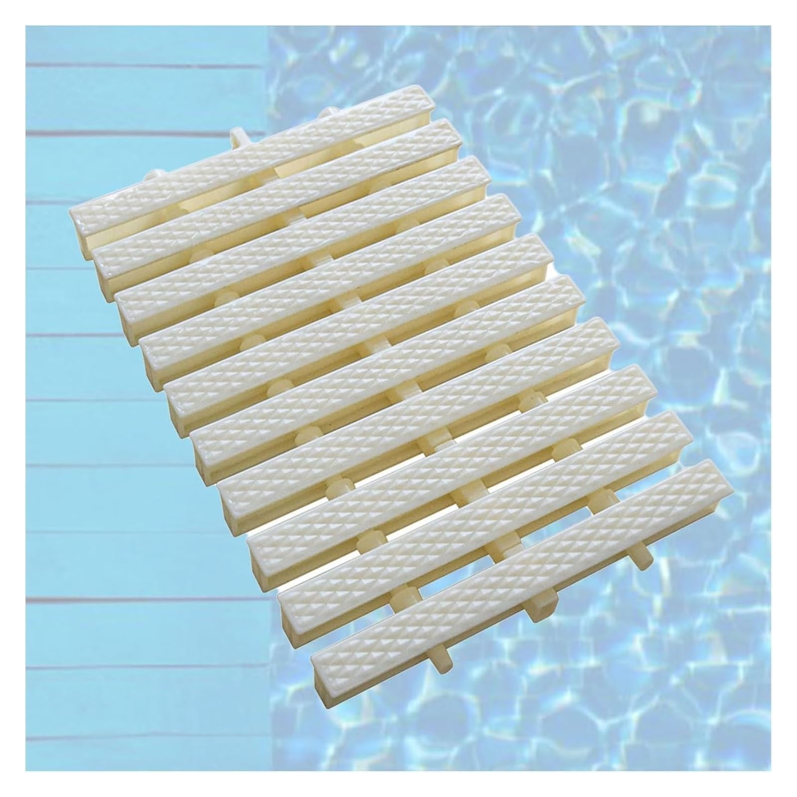 WQPMNYG Durable Swimming Pool Grates & Drainage Grates - Rhombus Texture Overflow Grate for Patios, Decks & Driveways - 25x100cm, Set of 2 for Enhanced Water Management