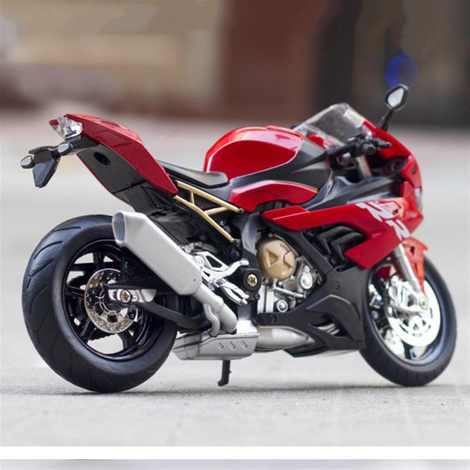 SEYXF Motorbike Toy Motorcycle Model Simulation Alloy Toy 1/12 for BMW S1000R R(Red no Box)