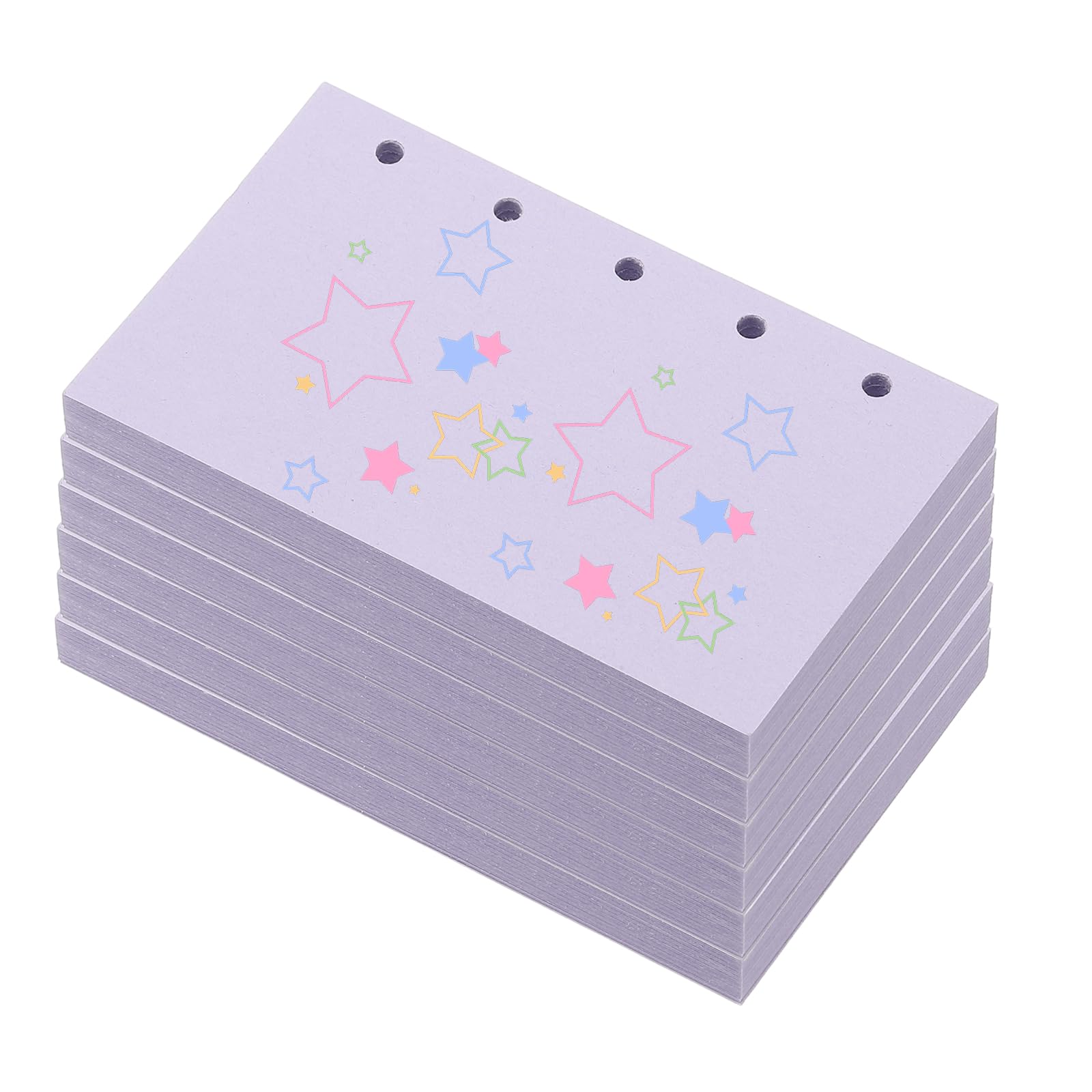 PATIKIL Colored Loose Leaf Paper, 4.1" x 2.5"(A8) 300 Sheets 5 Holes Punched 150GSM Blank Binder Refill Paper Supplies for Office Note Taking Teacher Planner Journal Notebook, Purple