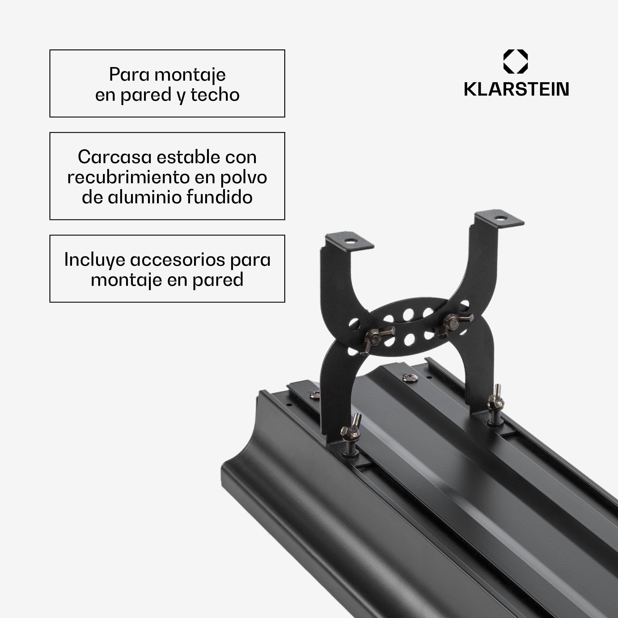 Blumfeldt Radiador Electrico Bajo Consumo Infrarrojo para Patio o Terraza Cerrada de 2400W, con Mando, Radiadores Bajo Consumo Electricos con Temporizador, LED, Estufas Terraza y Jardín, Sin CO2