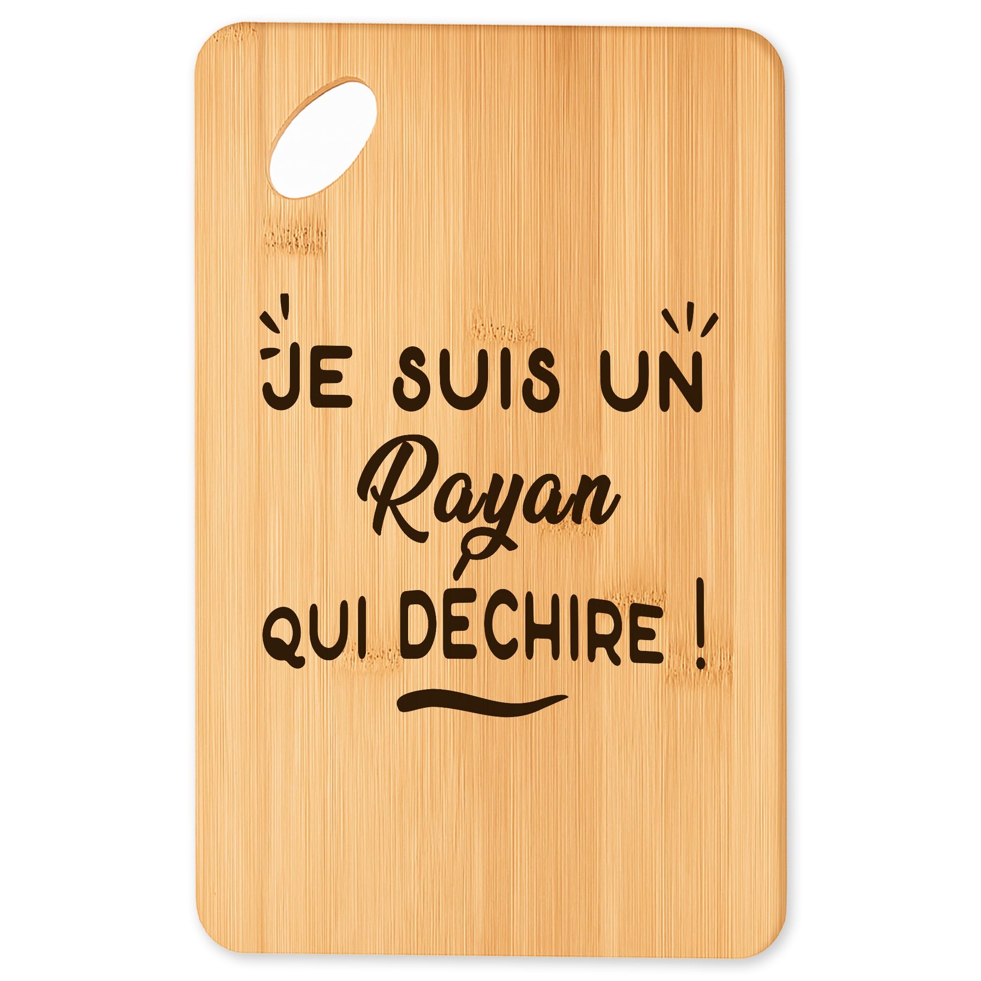 Planche à découper Rayan en bambou et plateau apéro pour cuisine
