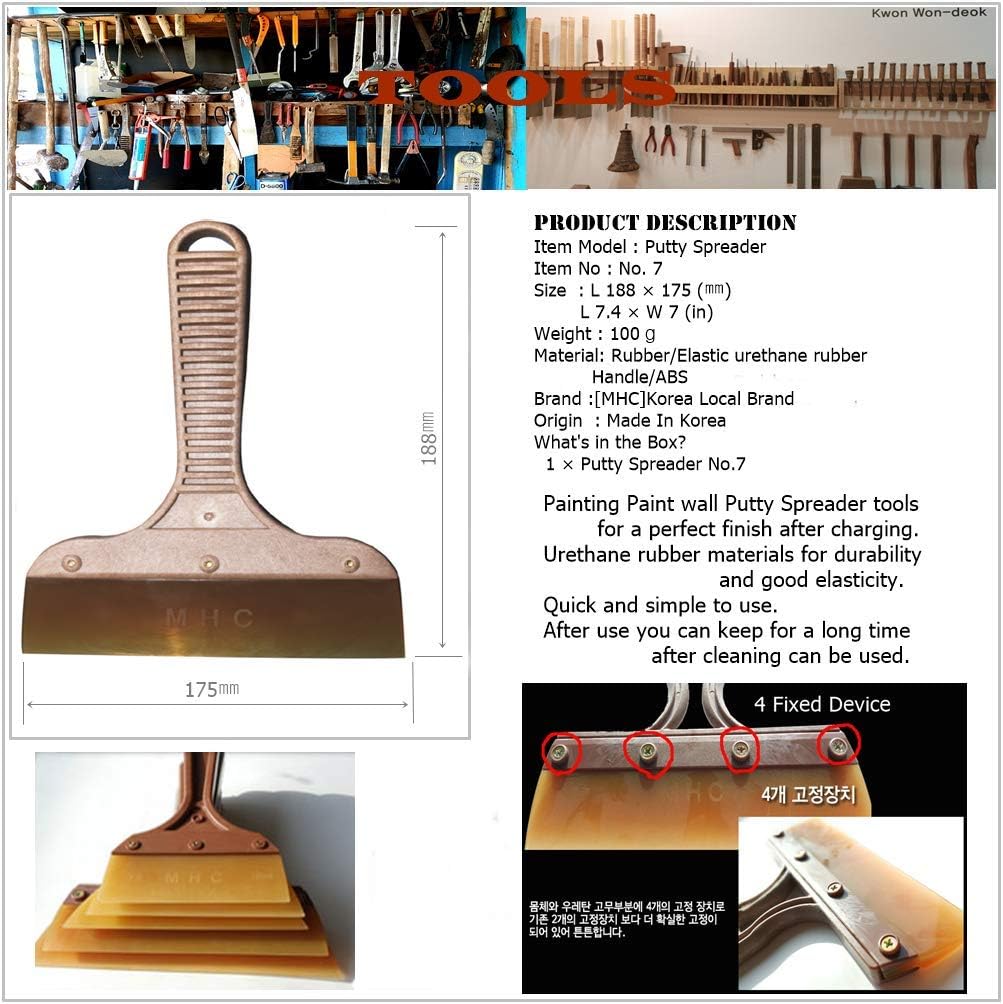 Home New Putty Knives & Scrapers Spreader Urethane Rubber 3/4/5/6/7/8