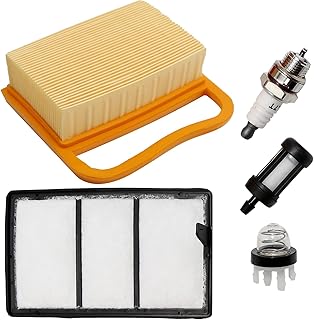 4238 140 4401 Air Filter Replacement for Stihl TS410 TS410Z TS420 TS420Z Lawn Mower with Primer Bulb Fuel Filter Tune Up Kit Repl.# 4238-140-1800, 4238 141 0300B