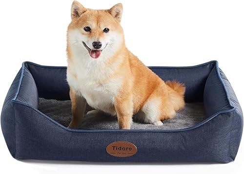 Tidore - Camas ortopédicas para perros pequeñosmedianos, cómodo sofá cama de espuma para mascotas con funda extraíble lavable, forro impermeable y