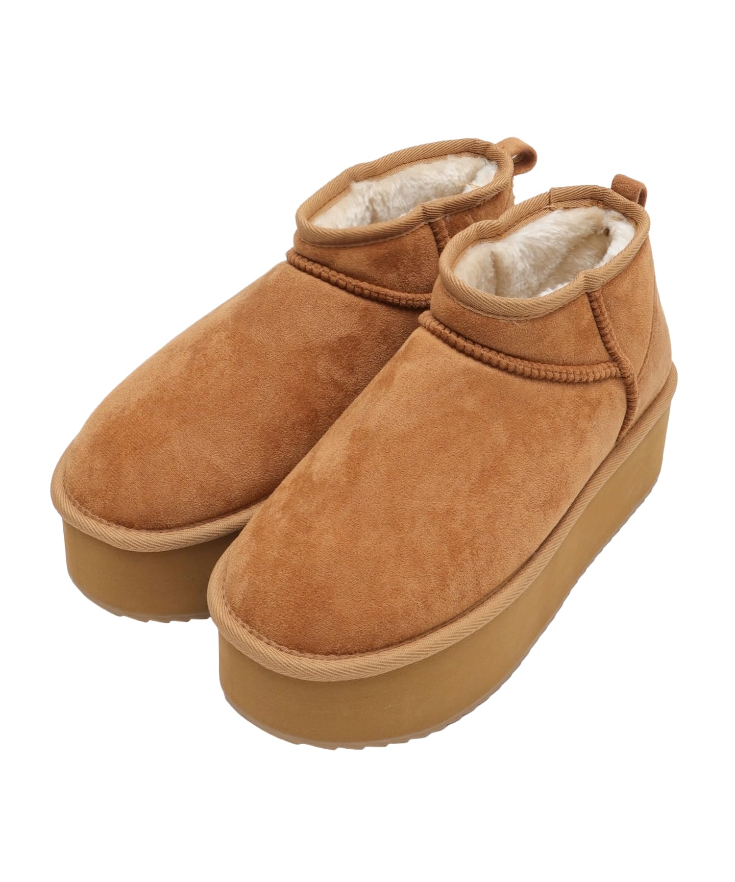 【55%OFF+50%OFF】【749円】 WEGO レディース 厚底 ムートンタッチ ブーツ