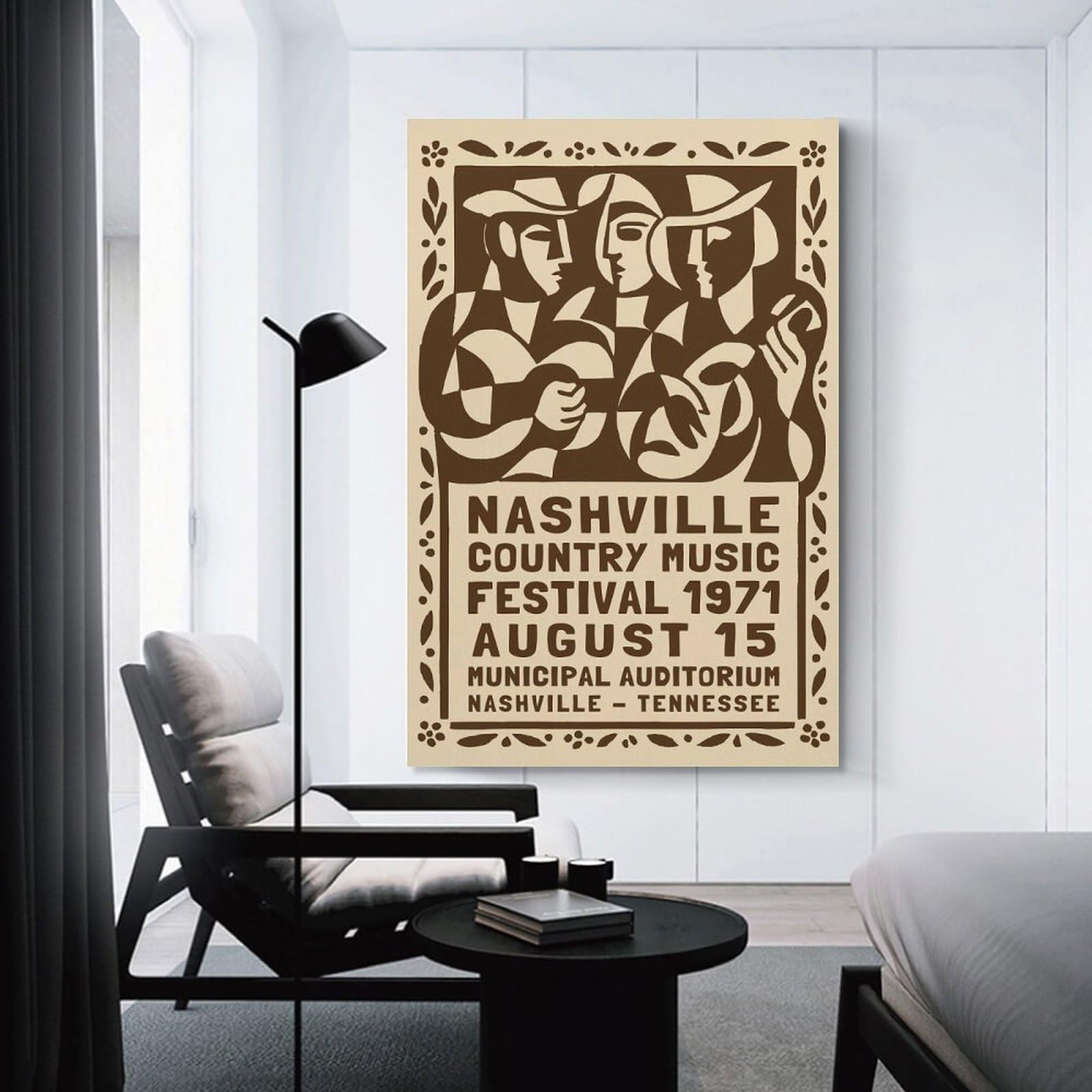 Junmoney Nashville Country Festival Canvas Wall Decor, 16x24inch(40x60cm), for Gallery Wall Decor And Room Displays, Wall Decor Suited to Curated Displays