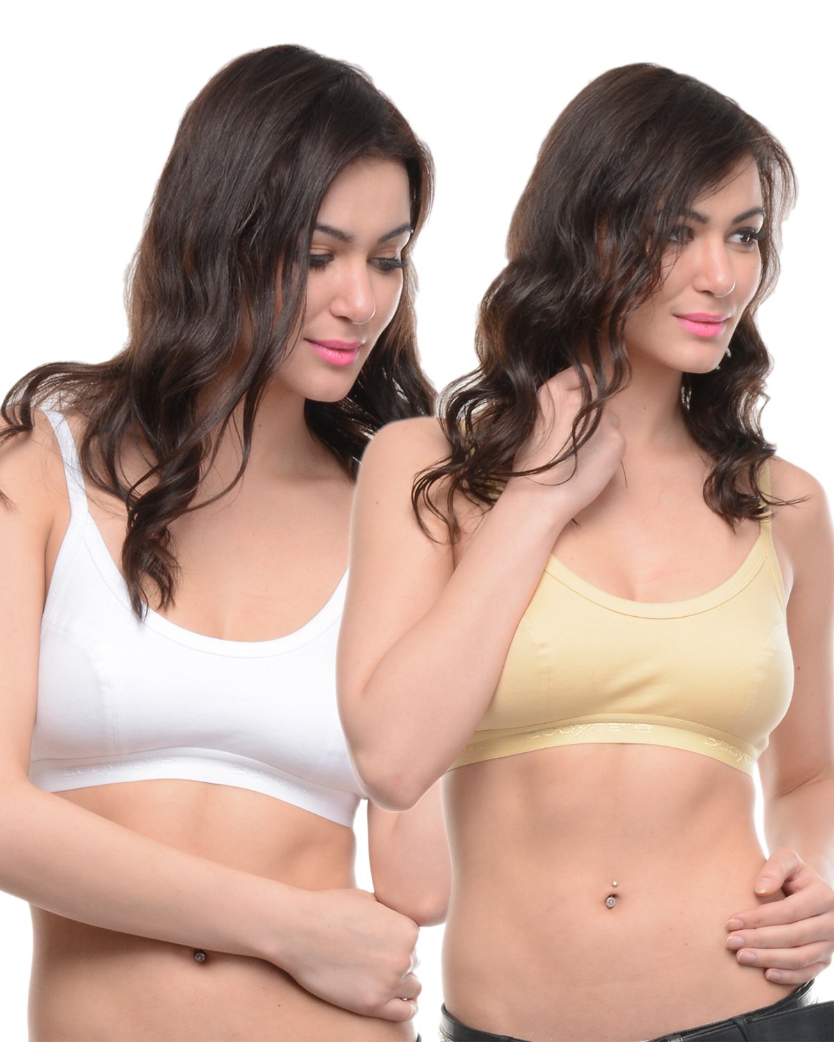 bodycare Women's Cotton, Spandex Padded Wire Free Sports, Seamless Bra (E1604WS-36B_White, Skin_36)-picture-52