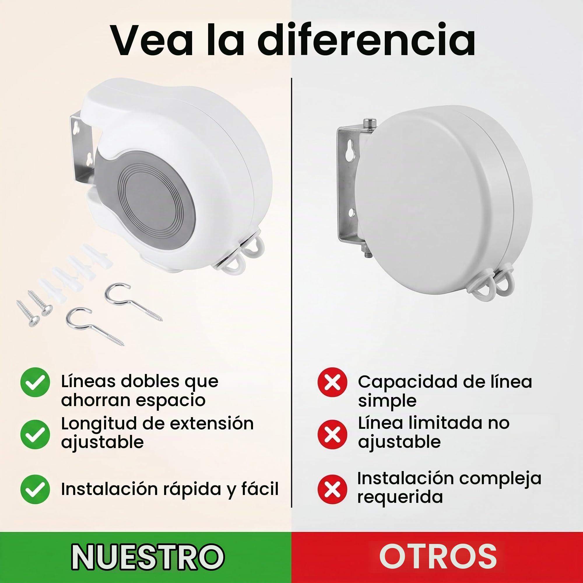 Wakects Secado de tendedero, tendedero ABS Duradero para el hogar