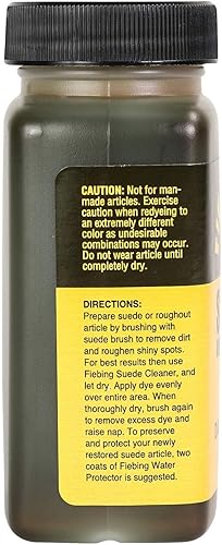 Miniatura 2 de Fiebing's Tinte de gamuza marrón oscuro (4 onzas) Recolora, ilumina y restaura zapatos de gamuza y cuero rugoso, muebles y bolsos, incluye lana
