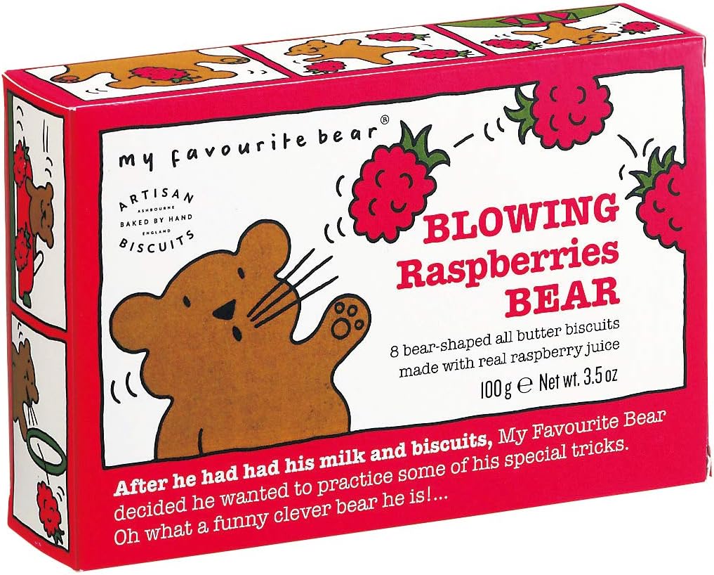 Artisan Biscuits My Favourite Bear Blowing Raspberries Bear (100g ...
