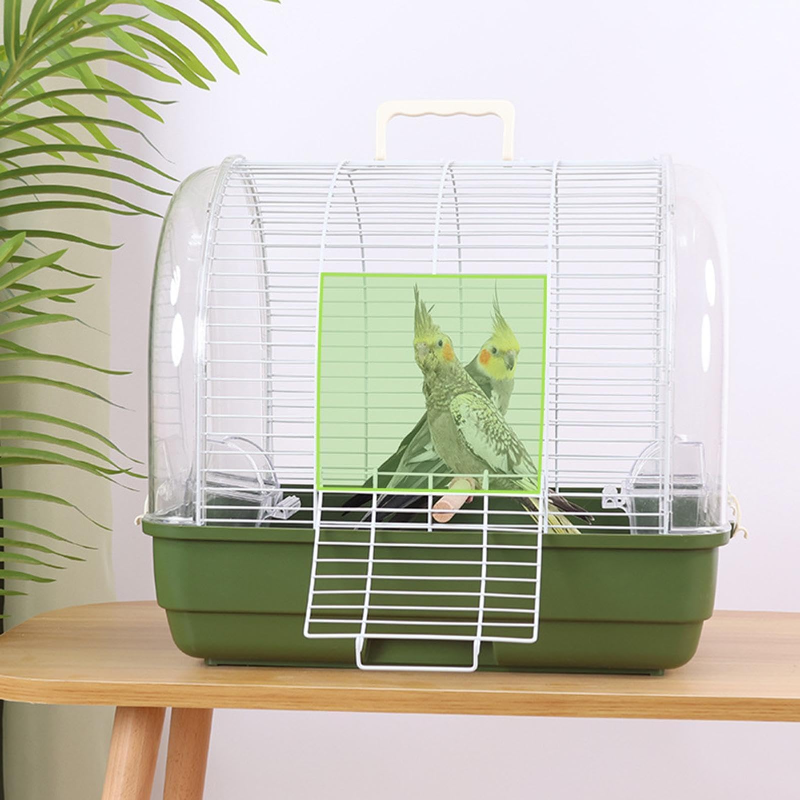 Tragbarer Vogelkäfig Transparenter Transportkäfig Für Unterwegs | Wellensittichkäfig Geeignet Für Conure Nymphensittich Kanarie Unzertrennlicher Fink Wohnzimmer Balkon Außenbereich Sowie