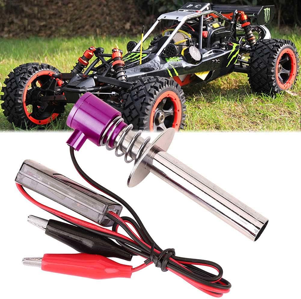 RC Igniter, Starter Igniter Fit RC Plug Starter Igniter, RC Electronic Glow Plug Starter Men for Redcat HSP Powered Car(purple)